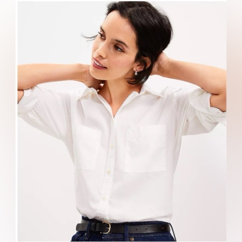 NWT Loft Everyday White Shirt